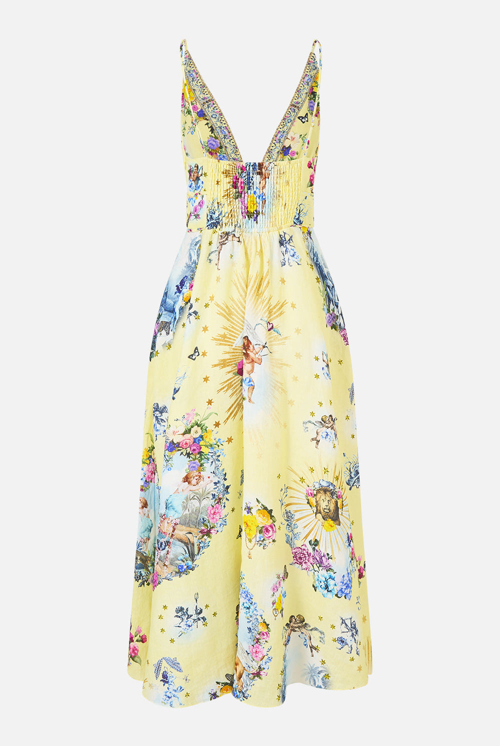 CAMILLA Waistband Dress with Tie Detail - Chinoiserie Child - view 6