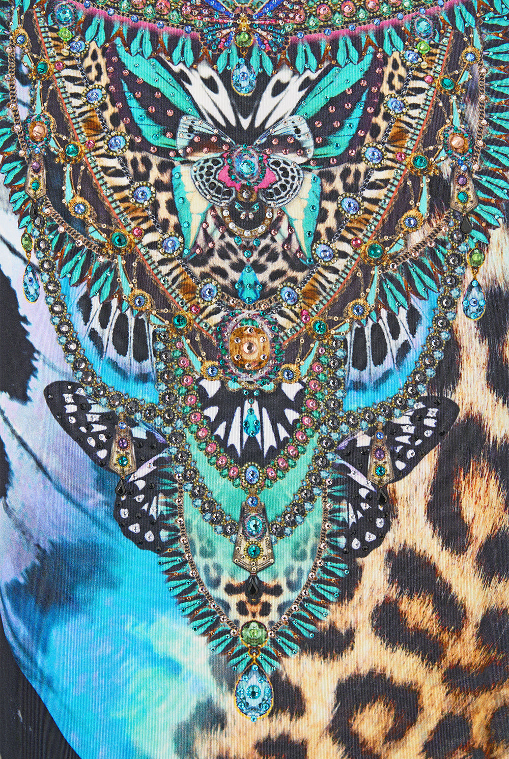 CAMILLA Bat Sleeve Kaftan with Cold Shoulder - Butterfly Bohemia - view 7