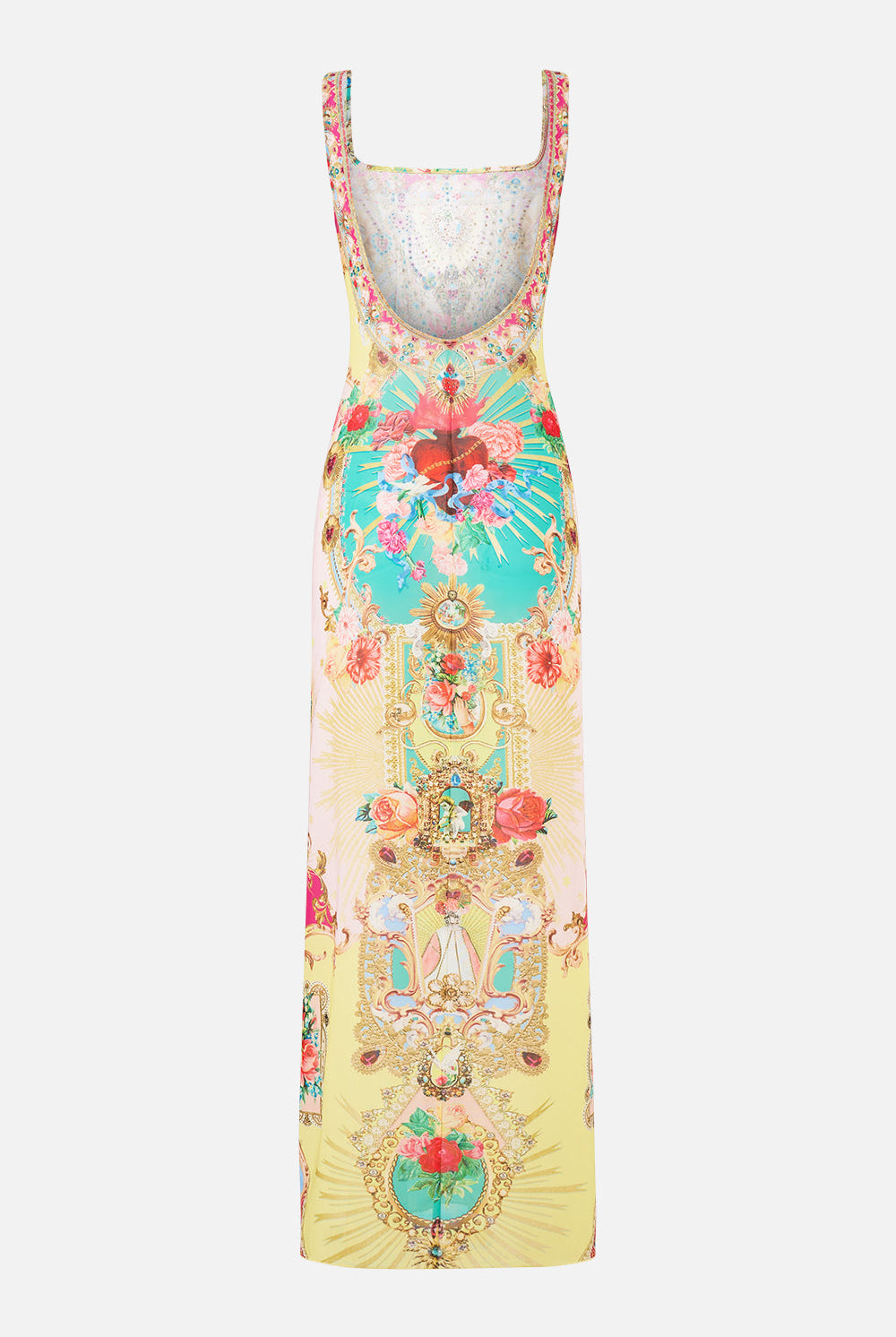 CAMILLA Square Neck Beach Maxi Dress with Low Back - Painted Prayers - view 6