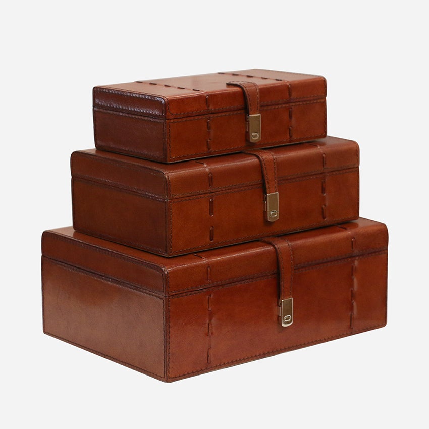 Savoy Leather Storage Box - Small, alternate view