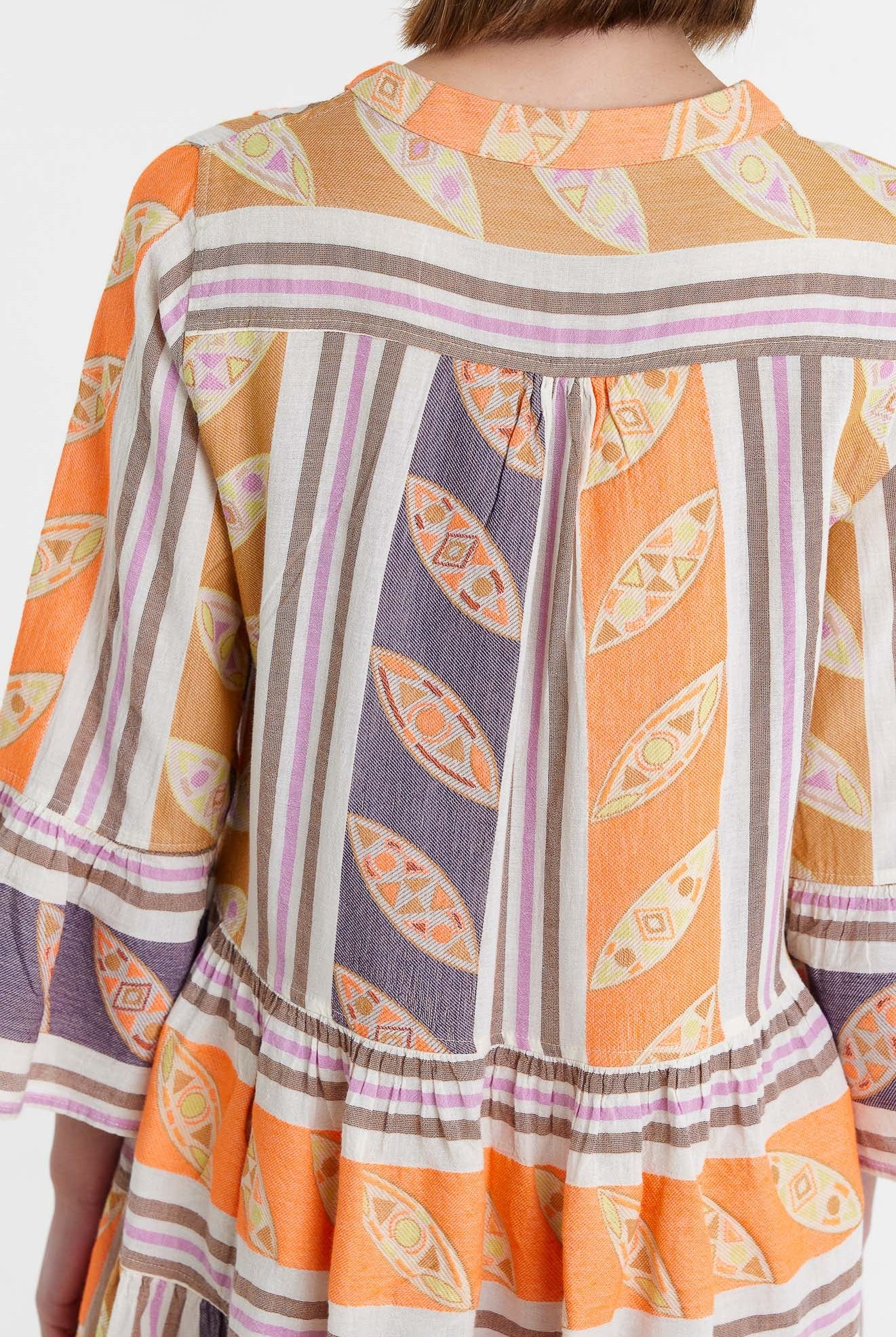 DEVOTION TWINS - Hermosa Short Dress Orange/Lilac - Magpie Style