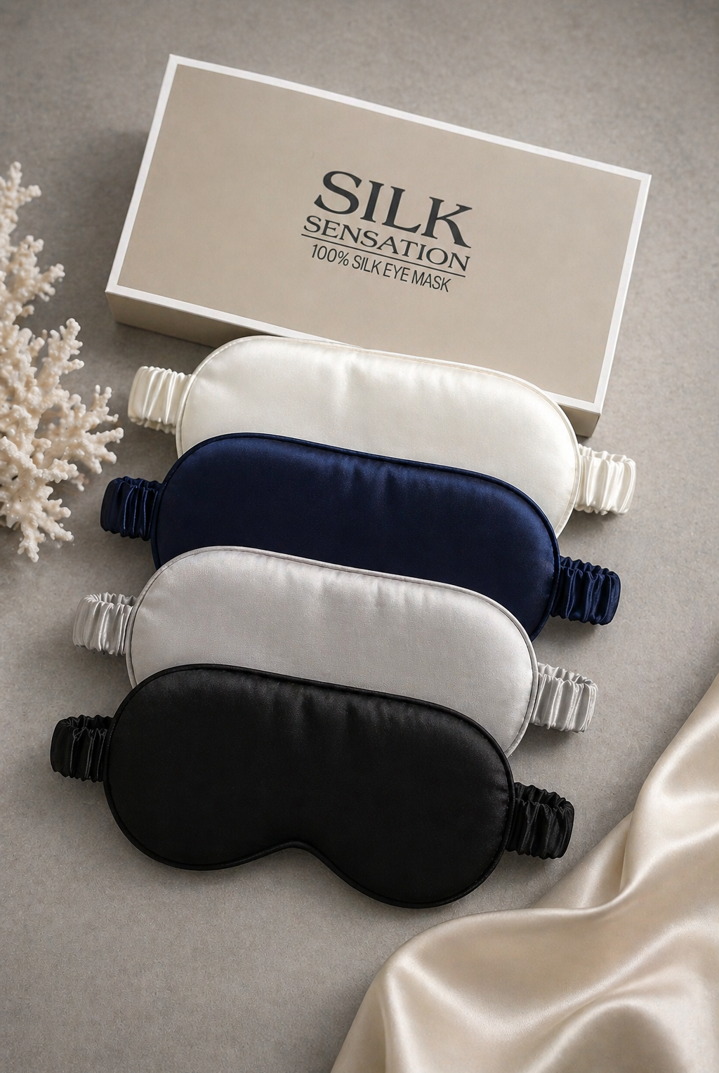 SILK SENSATION - Eye Mask - Royal Blue - Paula Ryan