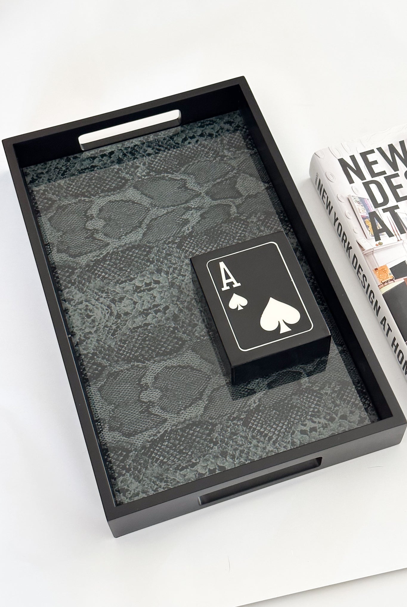 Resin Single Set Card Box Holder - Magpie Style