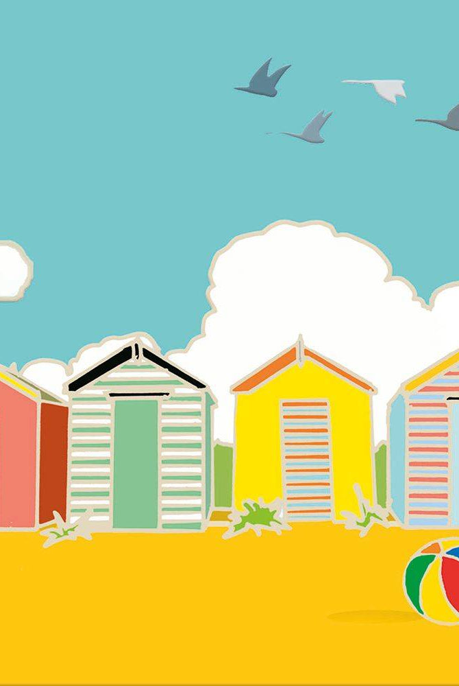 Beach Huts Card by Museums & Galleries
