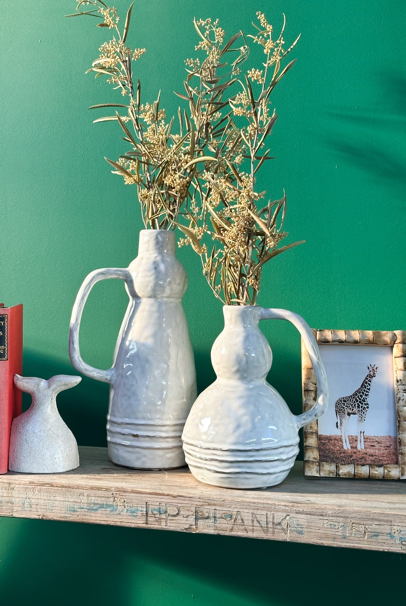 Tall Organic Stripe Jug - Magpie Style