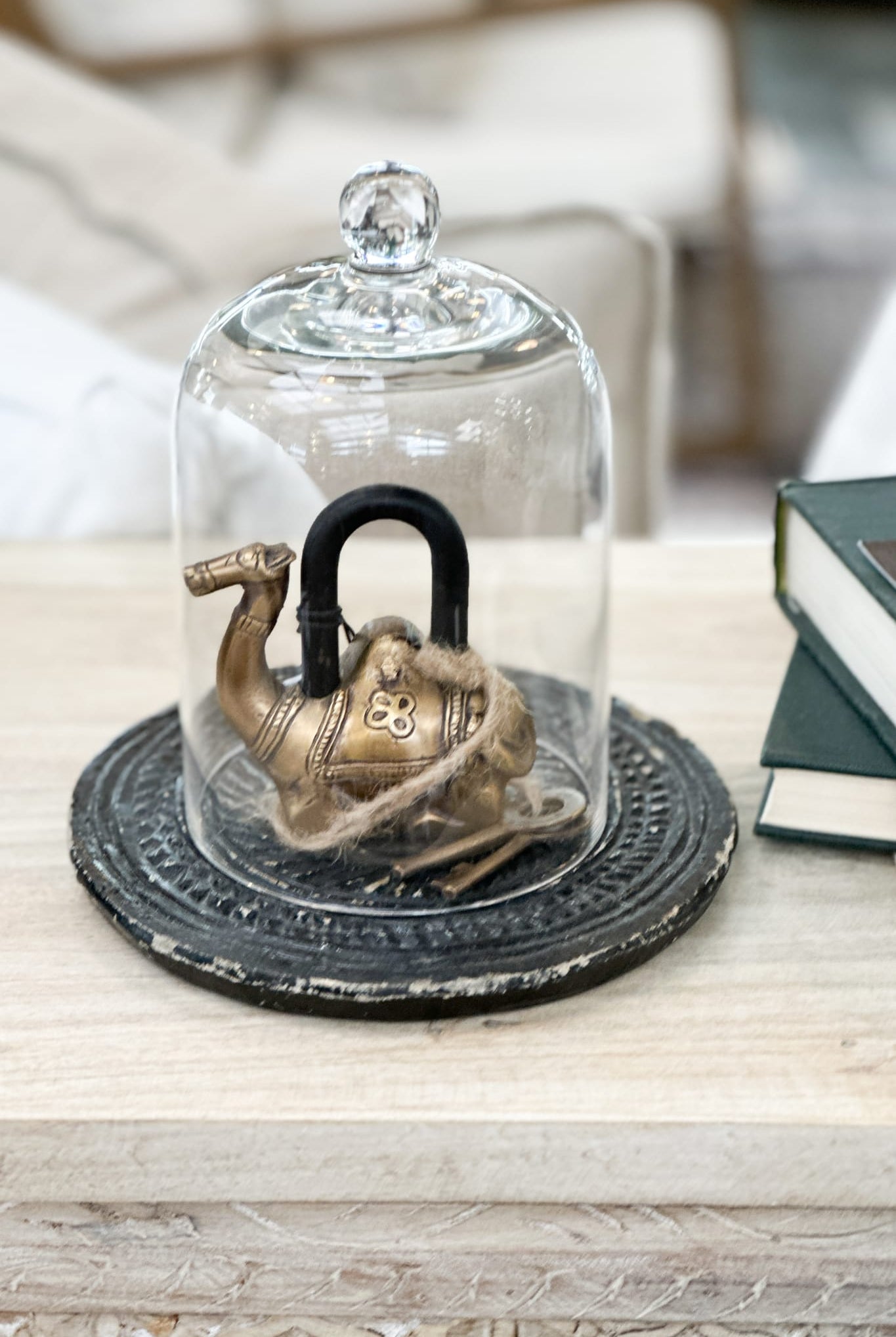 Large Camel Solid Brass Lock (with two keys). - Magpie Style