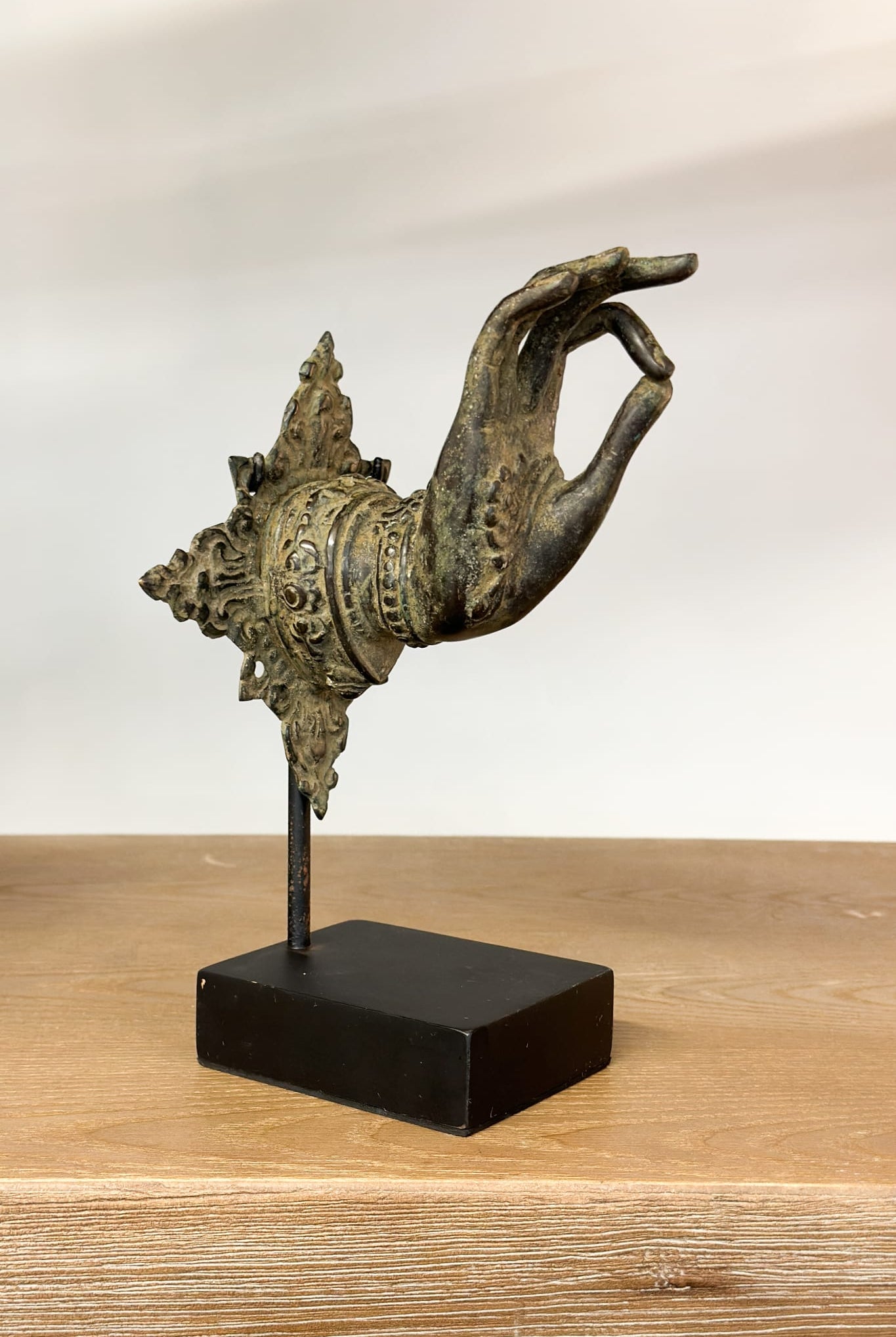 Bronze Henna Flower Hand on Stand - Magpie Style