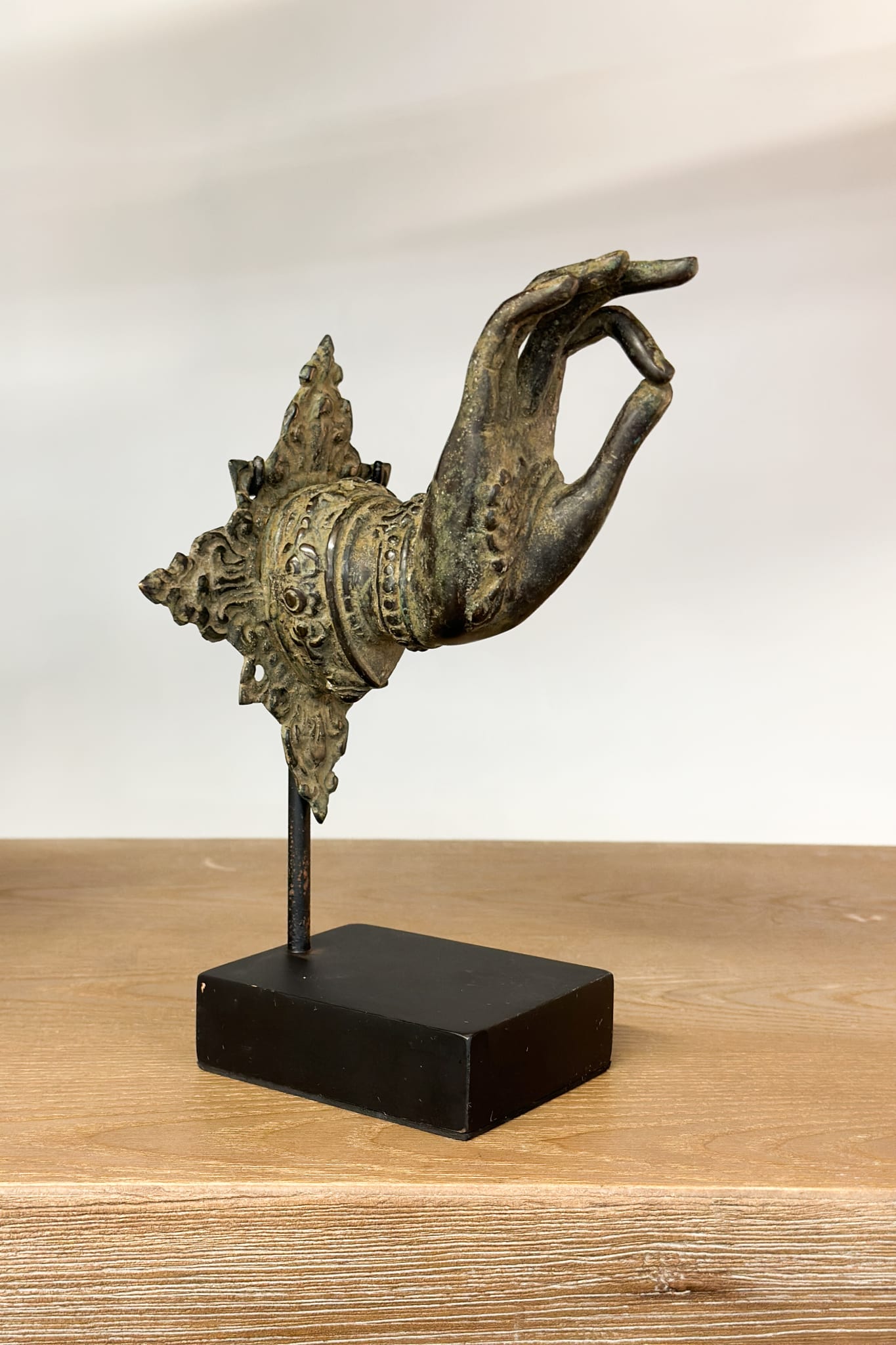 Bronze Henna Flower Hand on Stand - Magpie Style