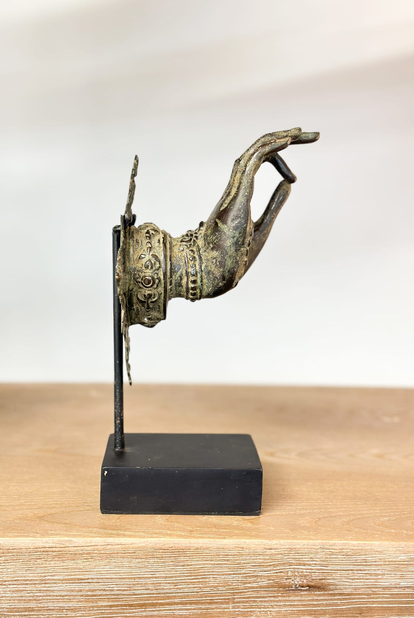 Bronze Henna Flower Hand on Stand - Magpie Style