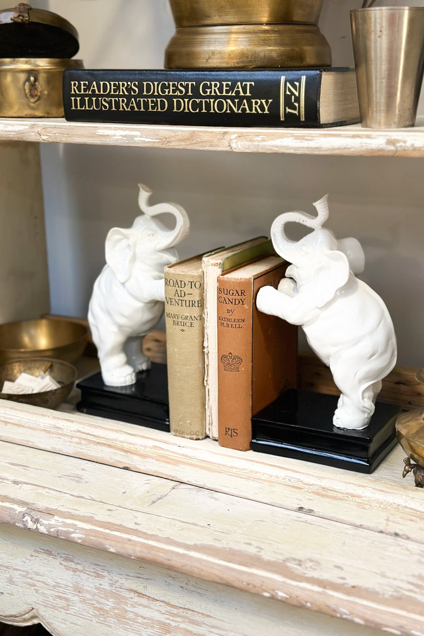 Far East Elephant Bookends - Magpie Style