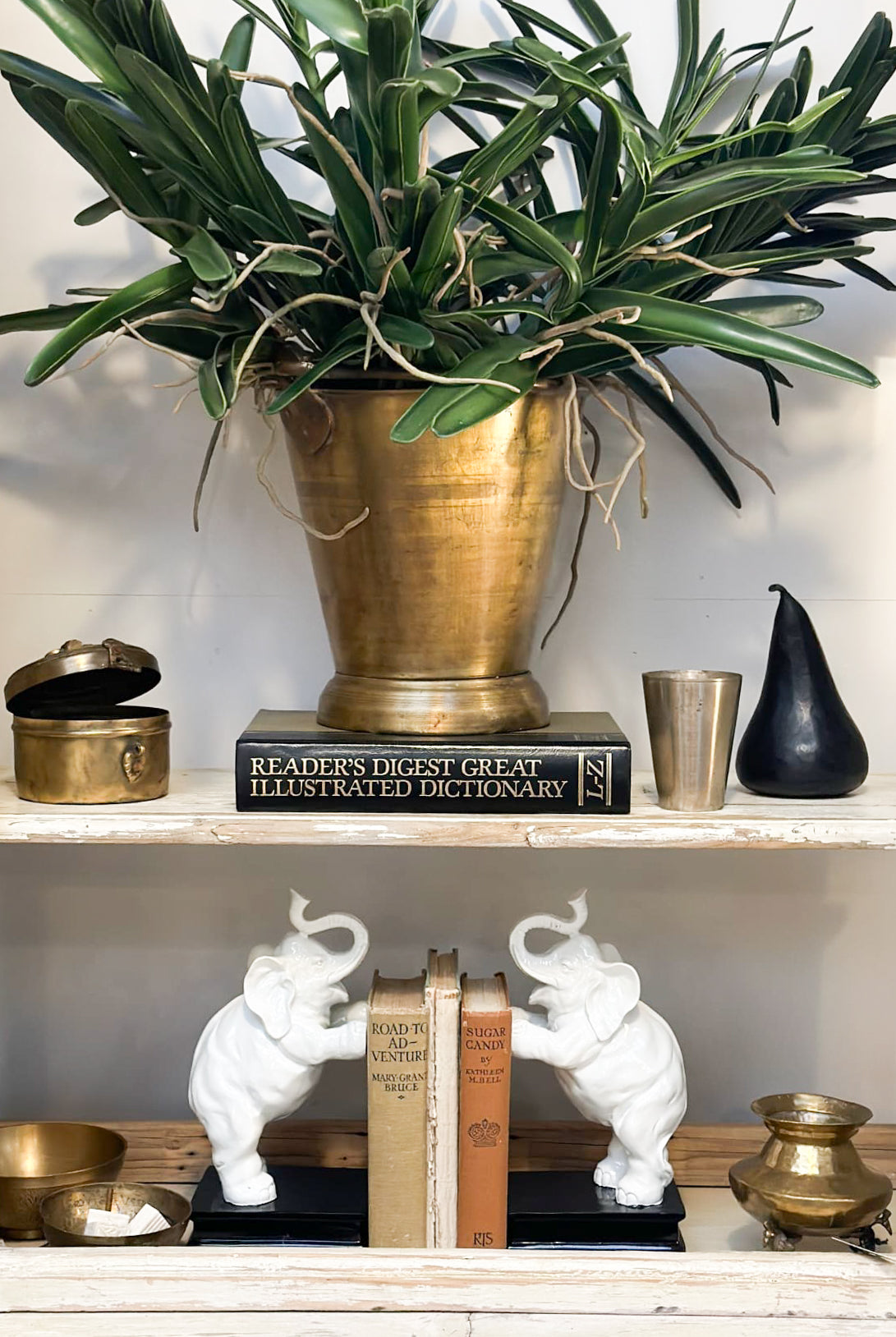 Far East Elephant Bookends - Magpie Style