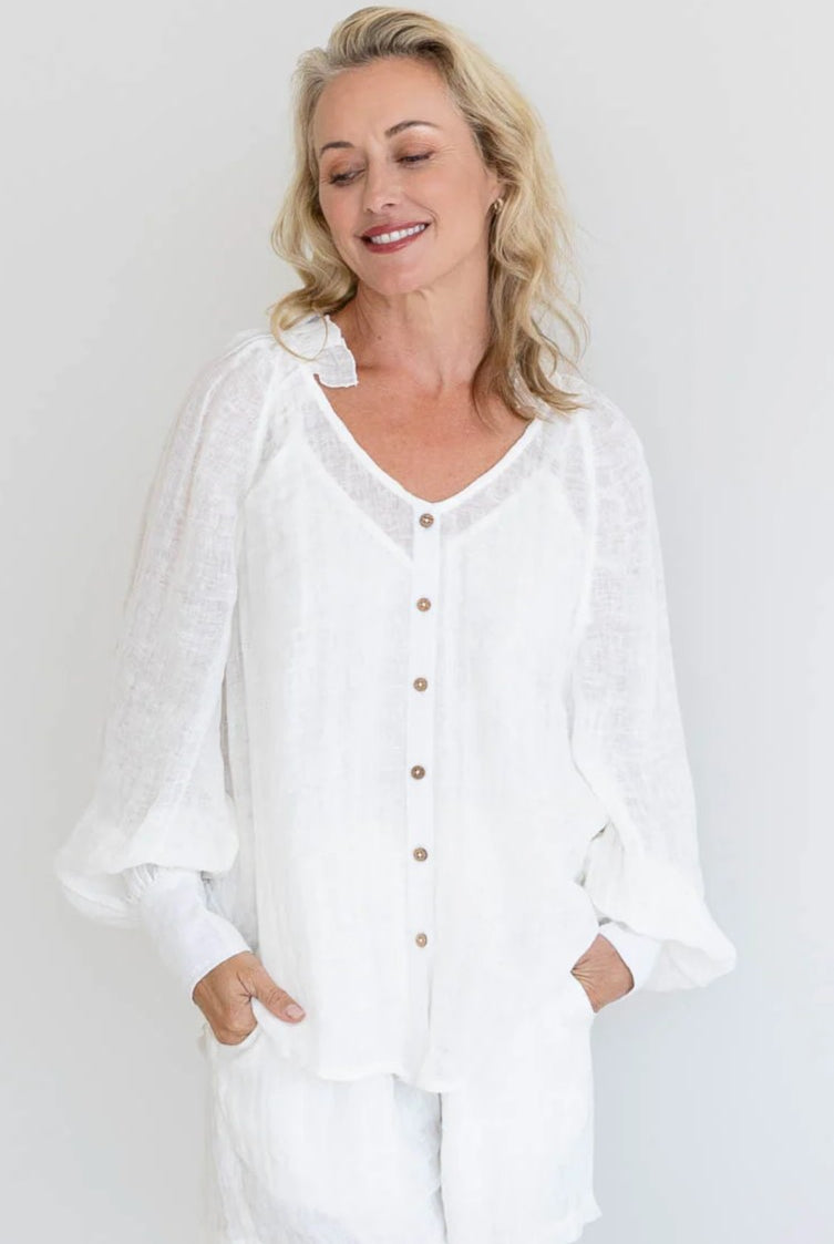 EADIE Mika Blouse - Off White - Magpie Style