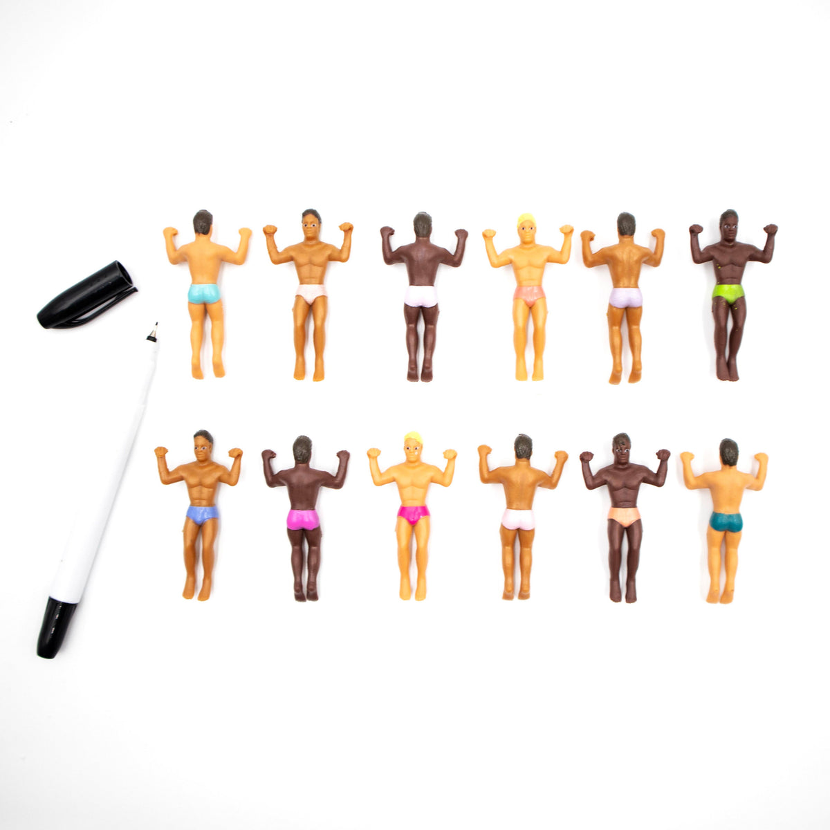 Hunky Buddies Party Pack Drink Markers - Set of 12 - 6