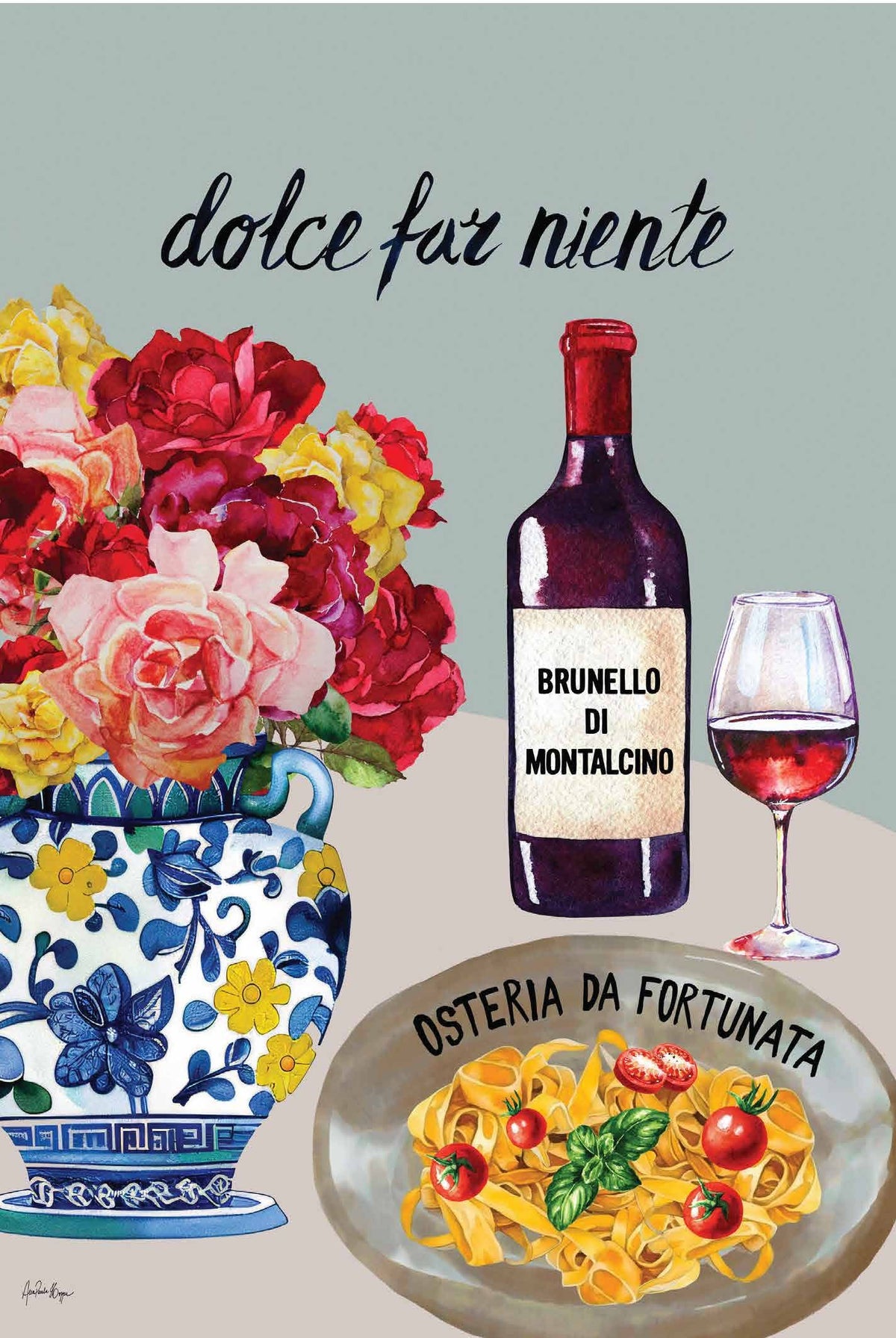 Card - Dolce Far Niente - original artwork