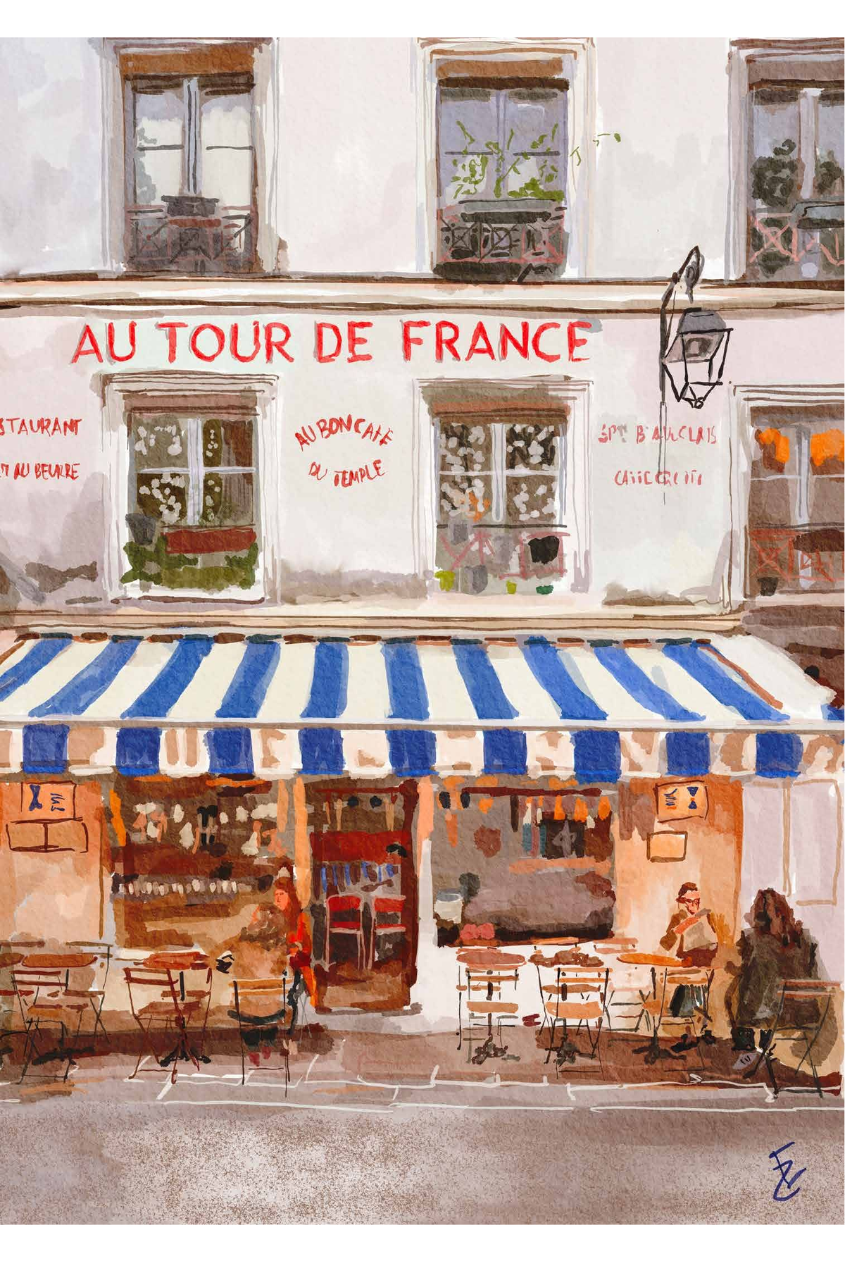 Card - French Bistro - complete artwork
