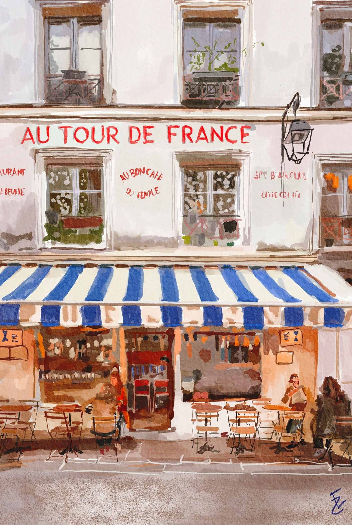 Card - French Bistro - original artwork