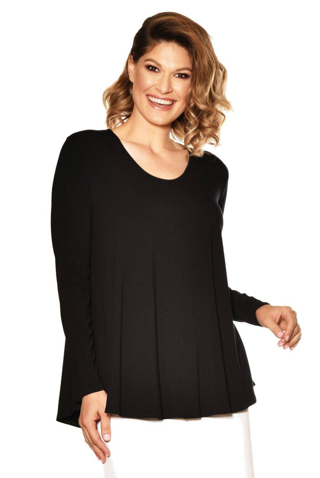 PAULA RYAN ESSENTIALS Scoop Neck Long Sleeve Swing Tunic - MicroModal - Paula Ryan