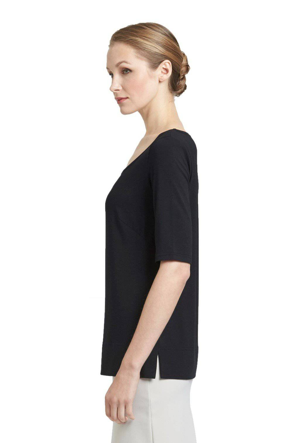 PAULA RYAN ESSENTIALS Easy Fit Half Sleeve Scoop Neck Top - MicroModal - Paula Ryan