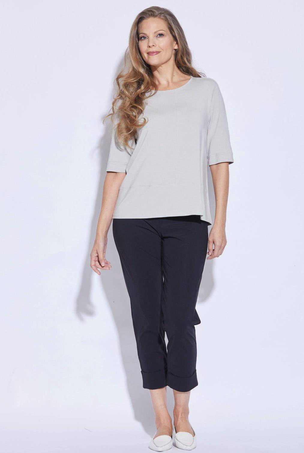 PAULA RYAN ESSENTIALS Panelled Half Sleeve Top - MicroModal - Paula Ryan