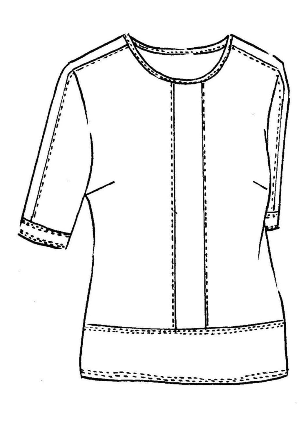 PAULA RYAN ESSENTIALS Panelled Half Sleeve Top - MicroModal - Paula Ryan