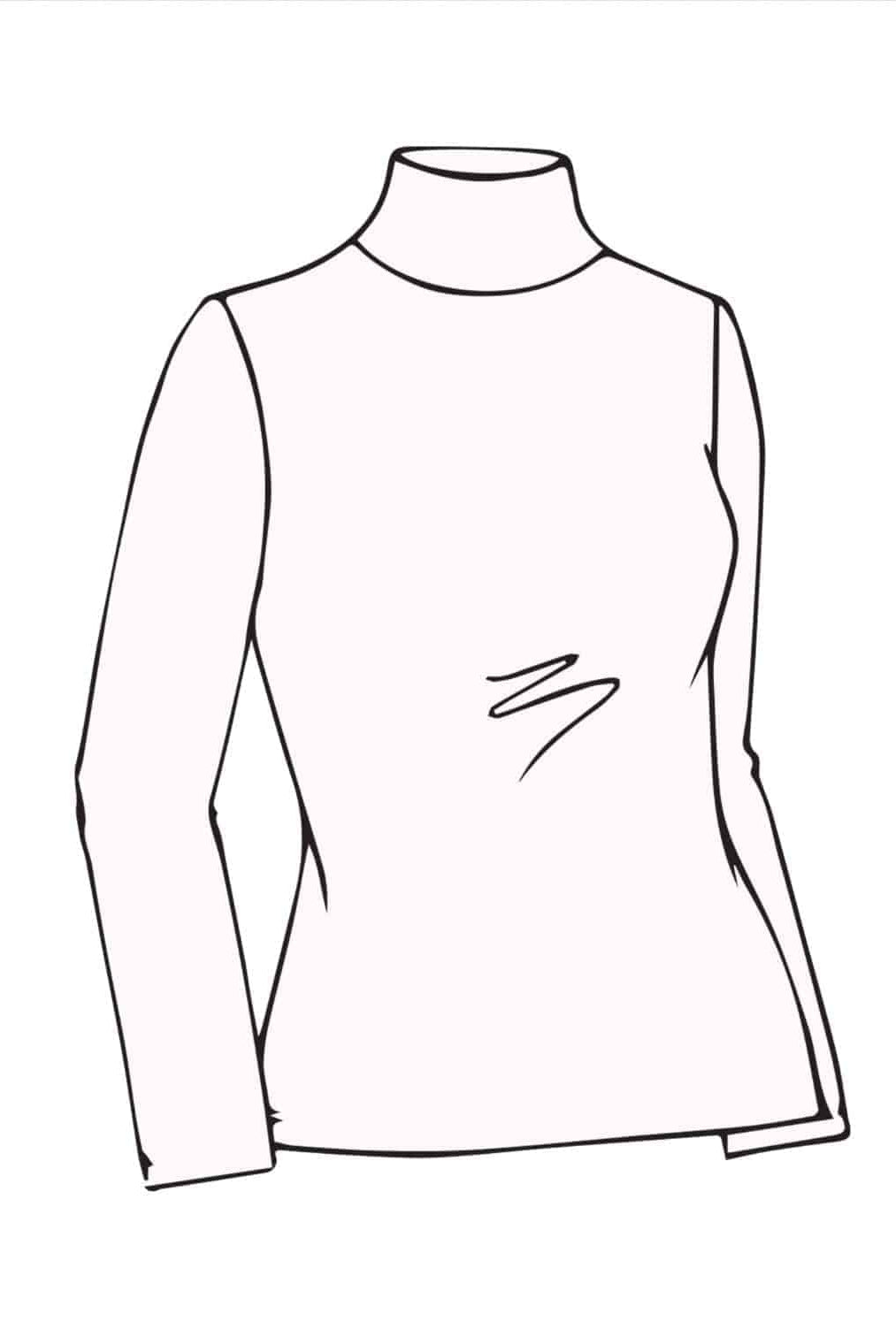 PAULA RYAN ESSENTIALS Slim Fit Long Sleeve Polo Neck Top - MicroModal - Paula Ryan