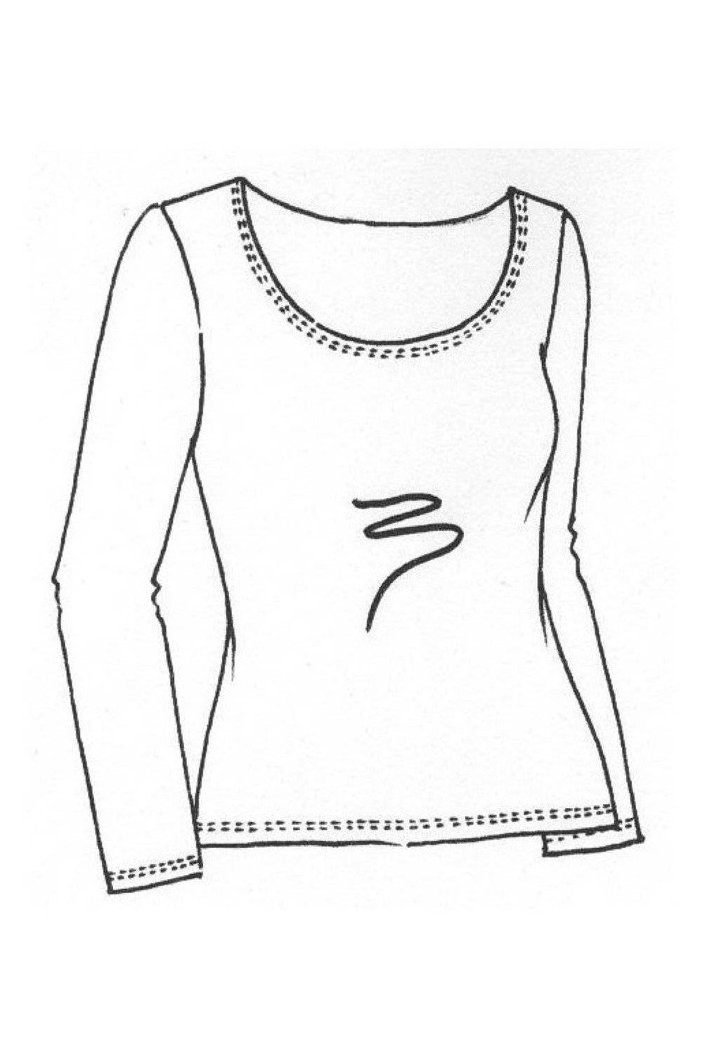 PAULA RYAN ESSENTIALS Slim Fit Long Sleeve Scoop Neck Top - Merino - Paula Ryan