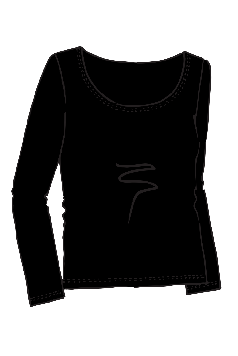 PAULA RYAN ESSENTIALS Slim Fit Long Sleeve Scoop Neck Top - Merino - Paula Ryan