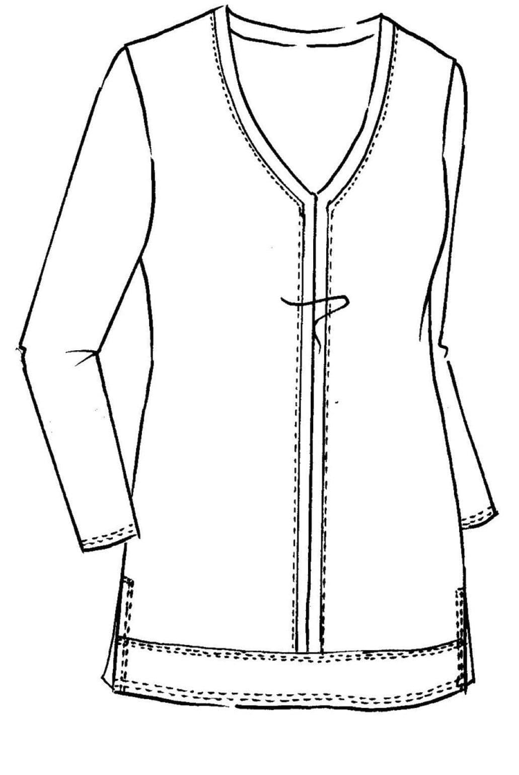 PAULA RYAN ESSENTIALS V Neck Long Sleeve Top - MicroModal - Paula Ryan