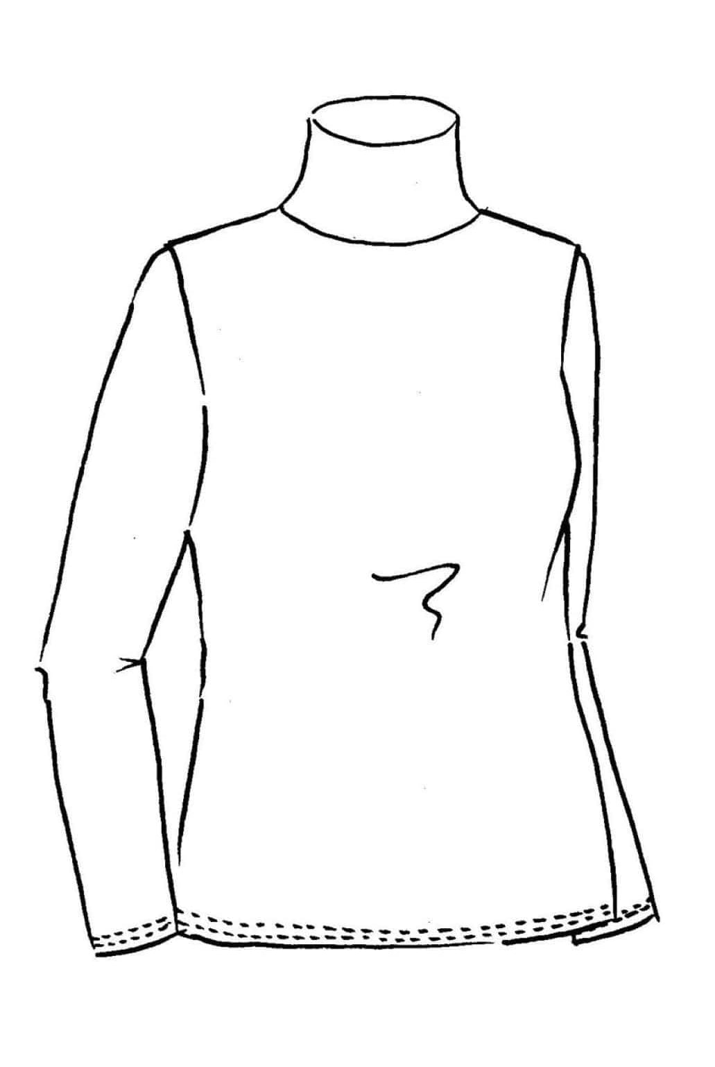 PAULA RYAN ESSENTIALS Easy Fit Long Sleeve Polo Neck - MicroModal - Paula Ryan