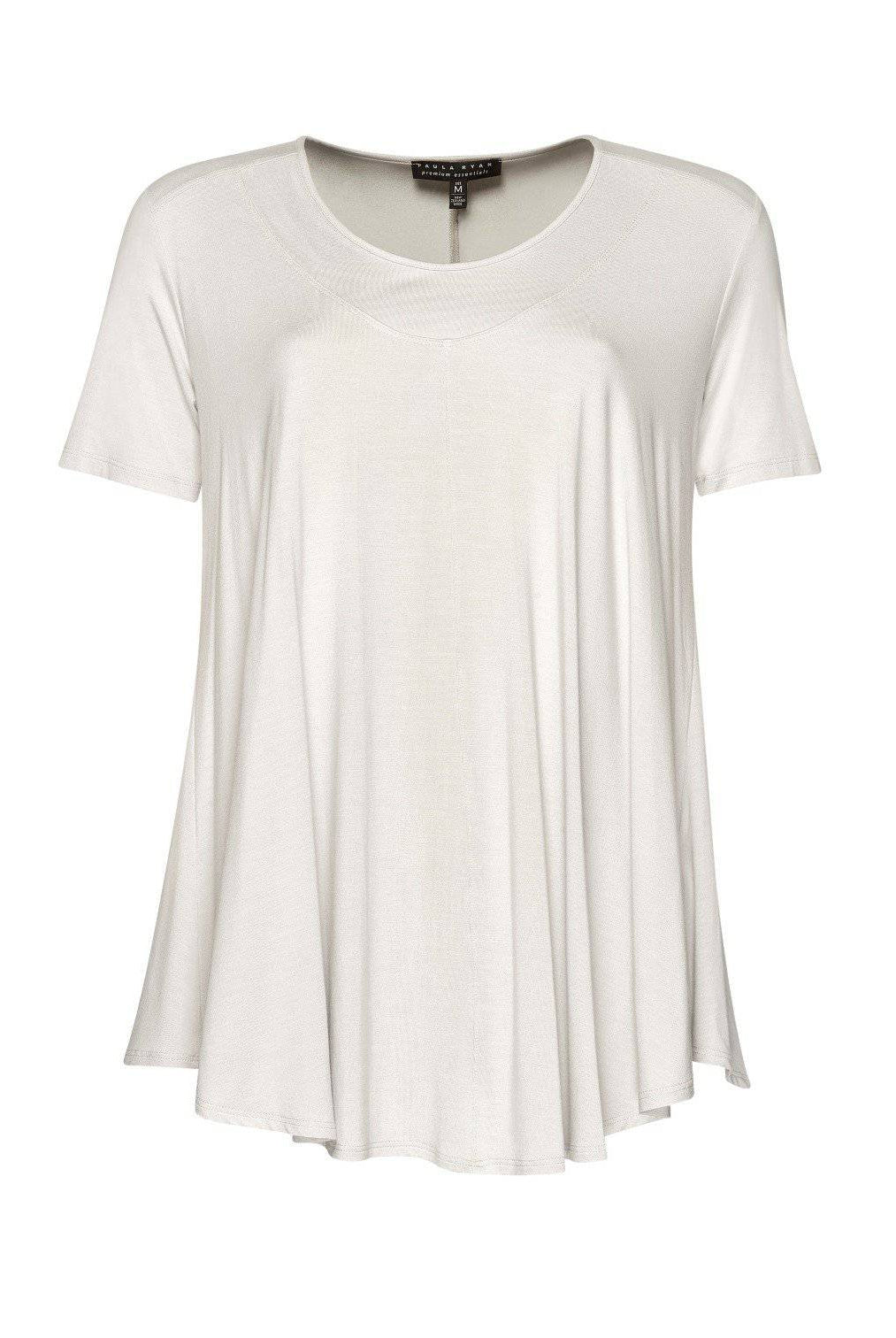 PAULA RYAN ESSENTIALS Scoop Neck Short Sleeve Swing Tunic - MicroModal - Paula Ryan