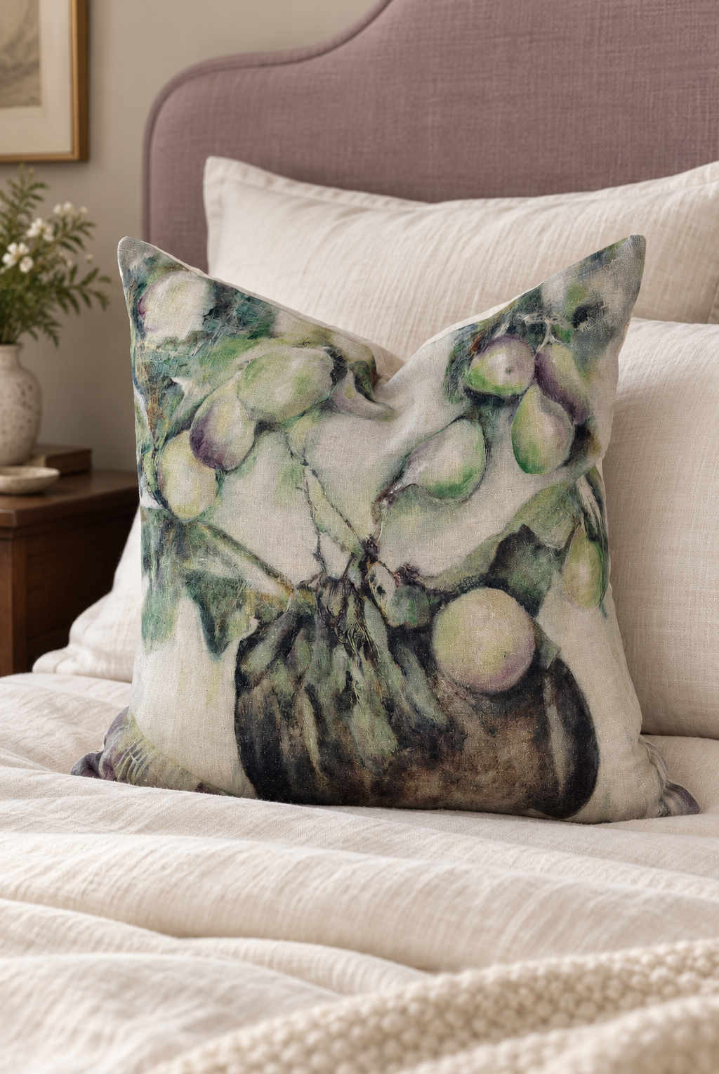 Ivy and Fig Linen Cushion - Magpie Style