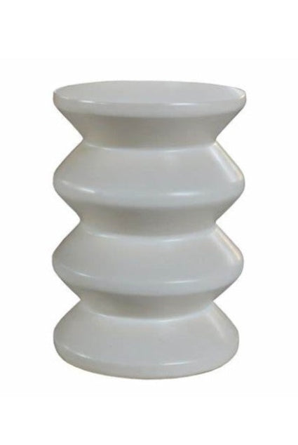 Torano Stool - Glazed White - Magpie Style