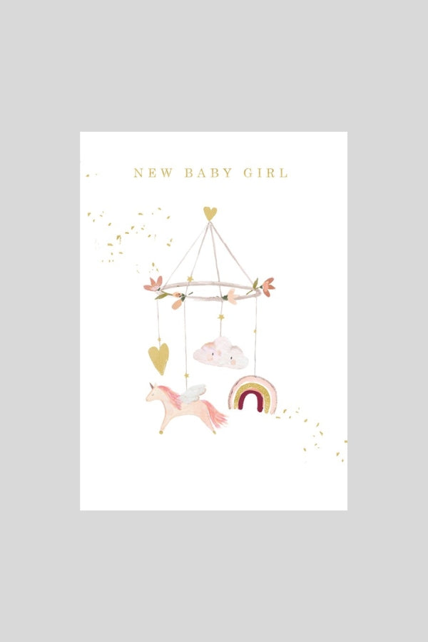 Baby Girl Mobile CARD - Magpie Style