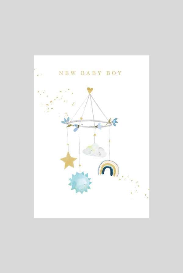 Baby Boy Mobile CARD - Magpie Style