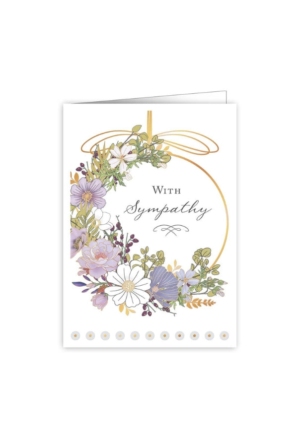 With Sympathy - Flower Wreath CARD - Magpie Style