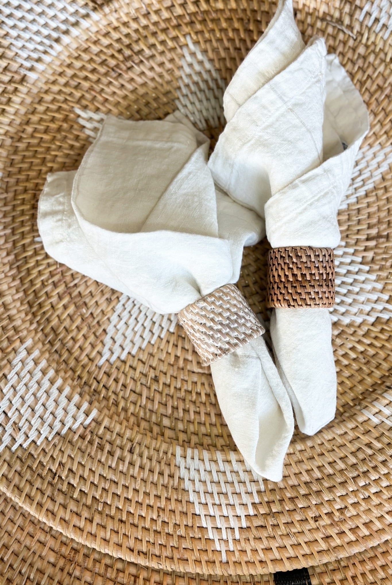 Cayman Natural Rattan Napkin Ring - Magpie Style