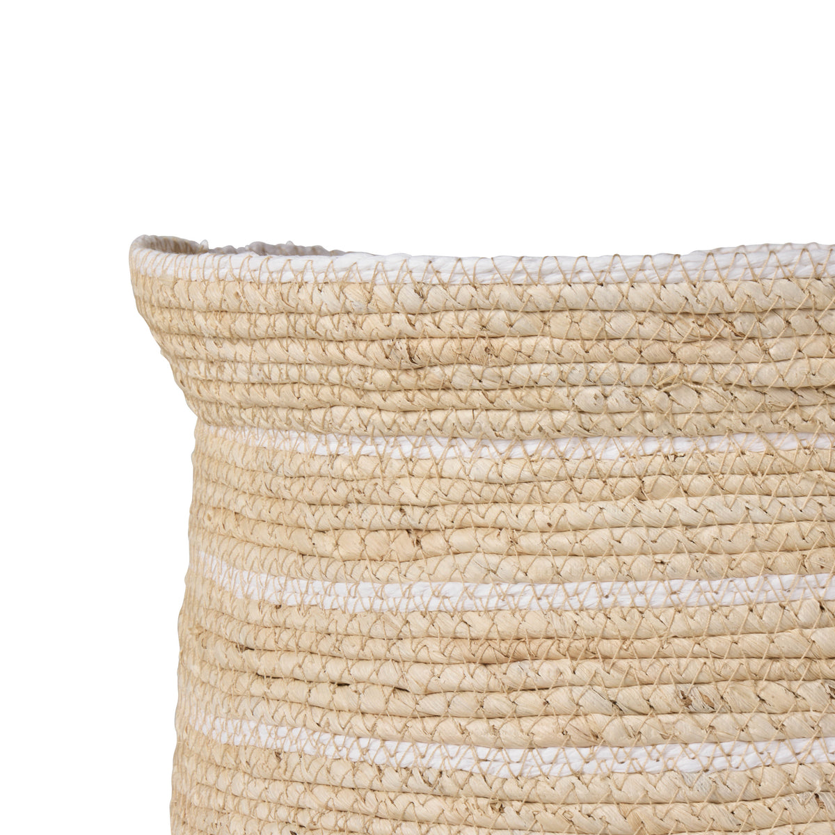 Linear Baskets - Natural & Green, Set of 2 - 2
