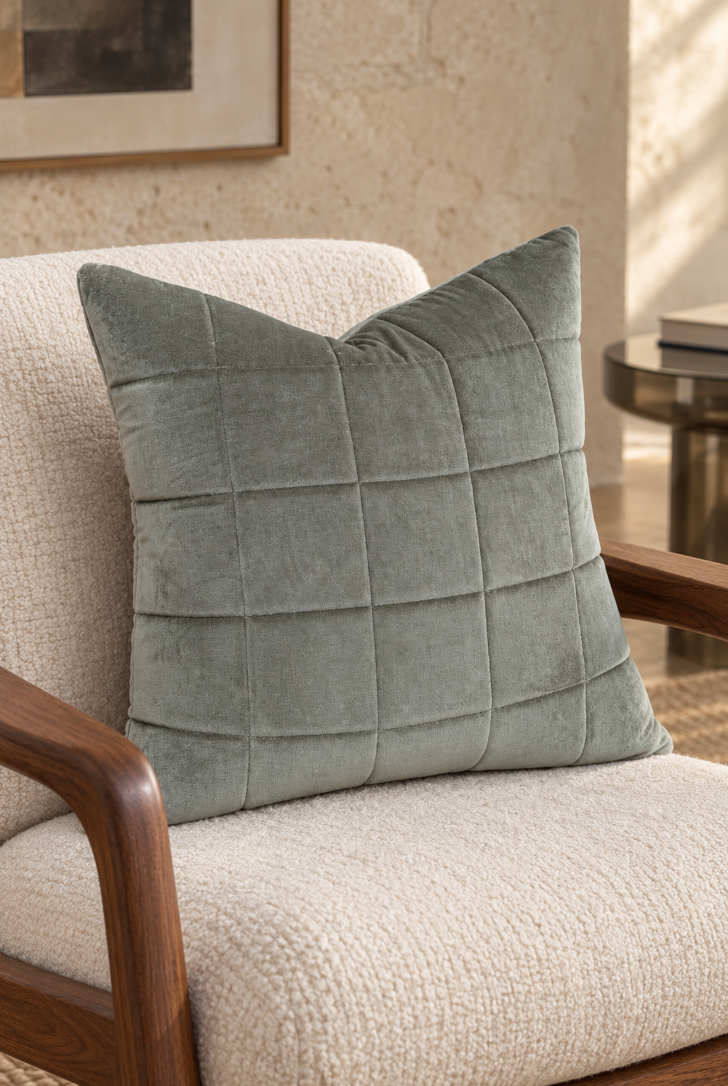 Amoura Cushion - Green - Magpie Style