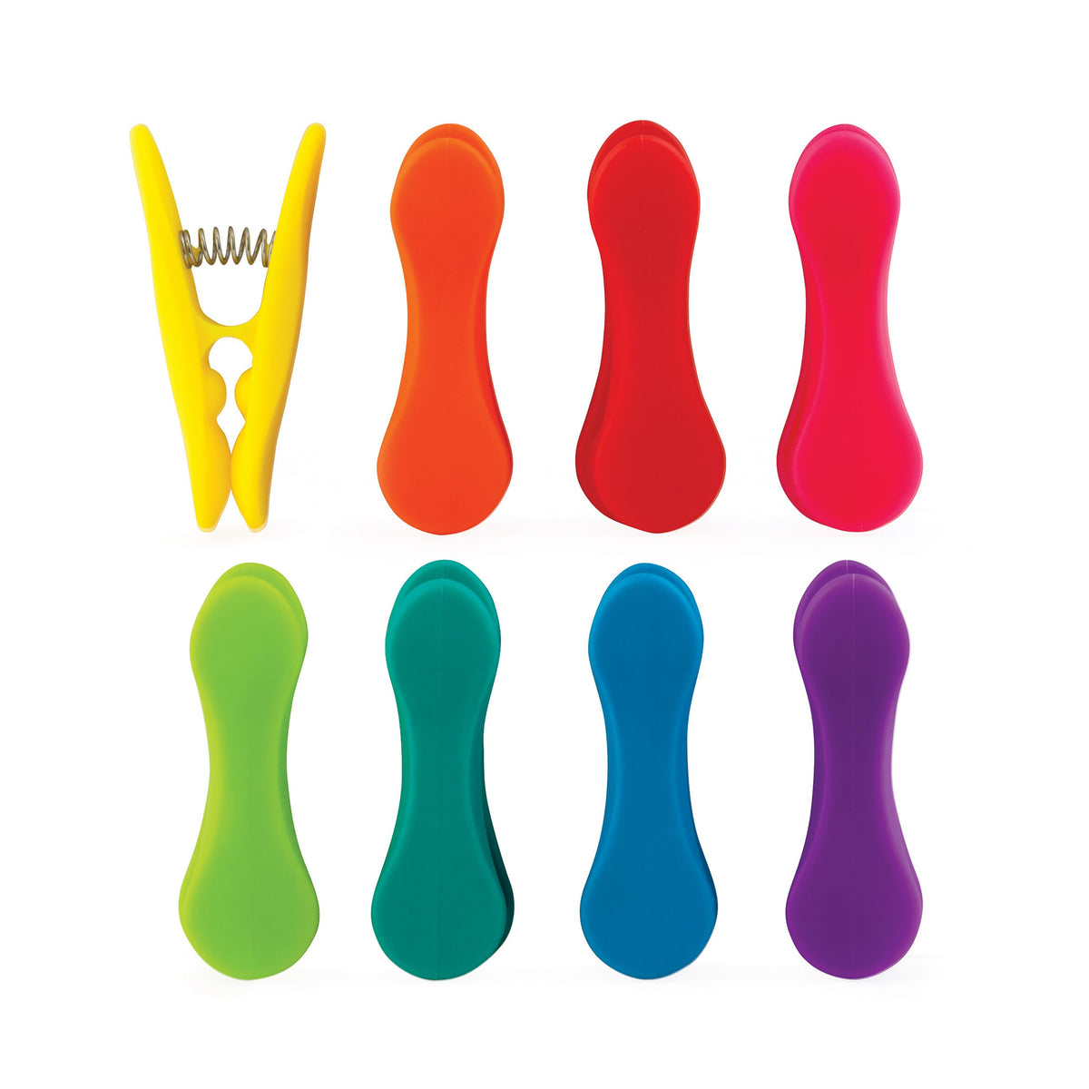 Rainbow Bag Clips - Set of 8 - 1