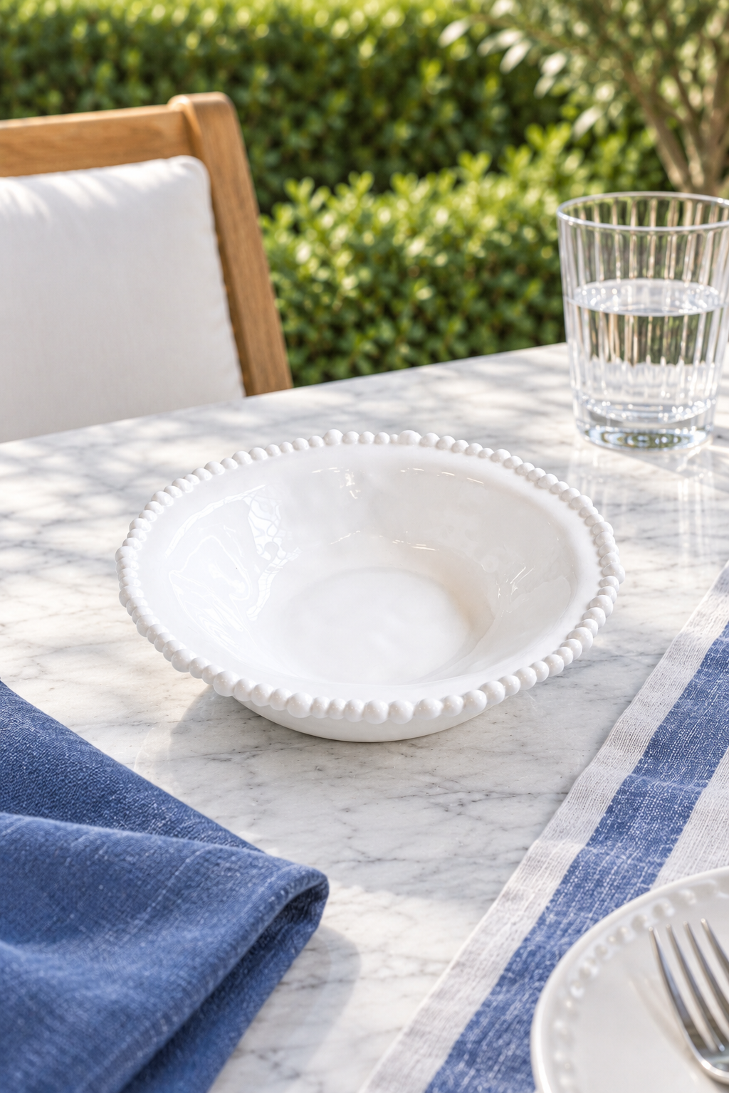 White Side Bowl - Pearl Melamine