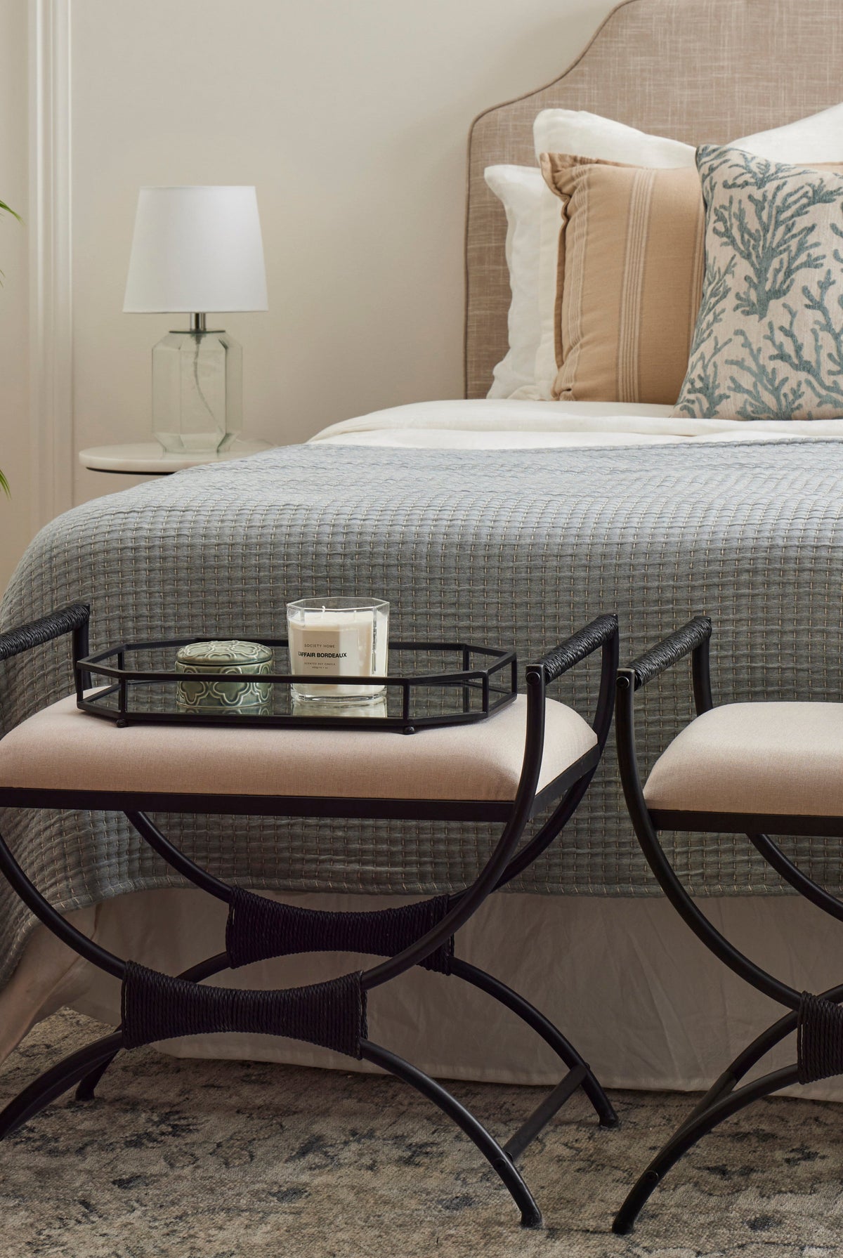 Cove Linen Cushion - White - 8