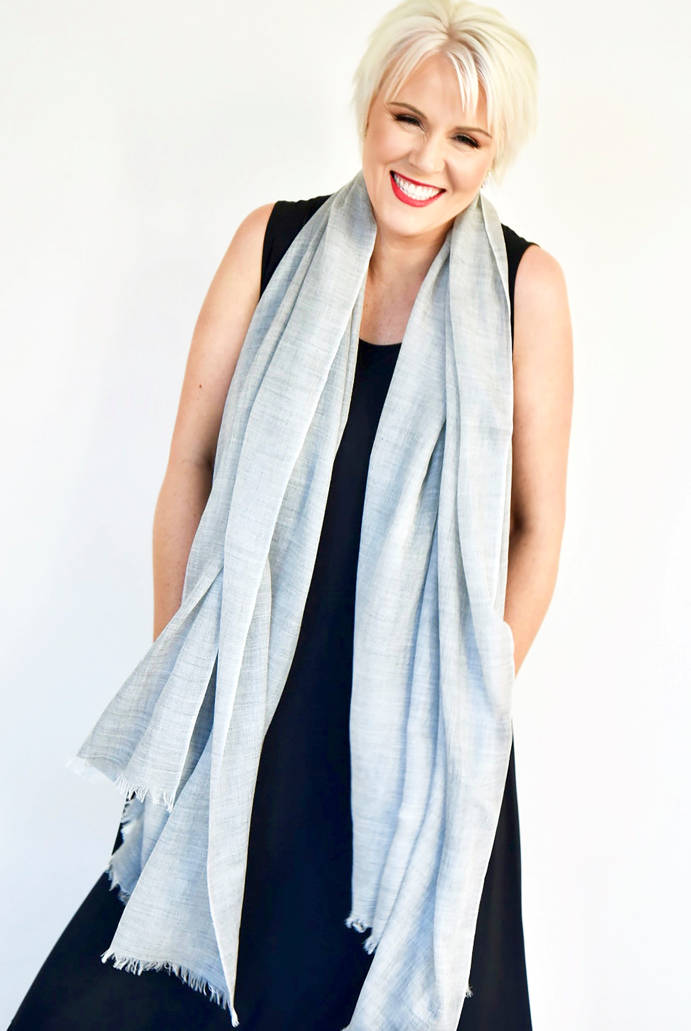 LUXURY CASHMERE COMPANY Oxford Scarf - 100% Cashmere - Magpie Style