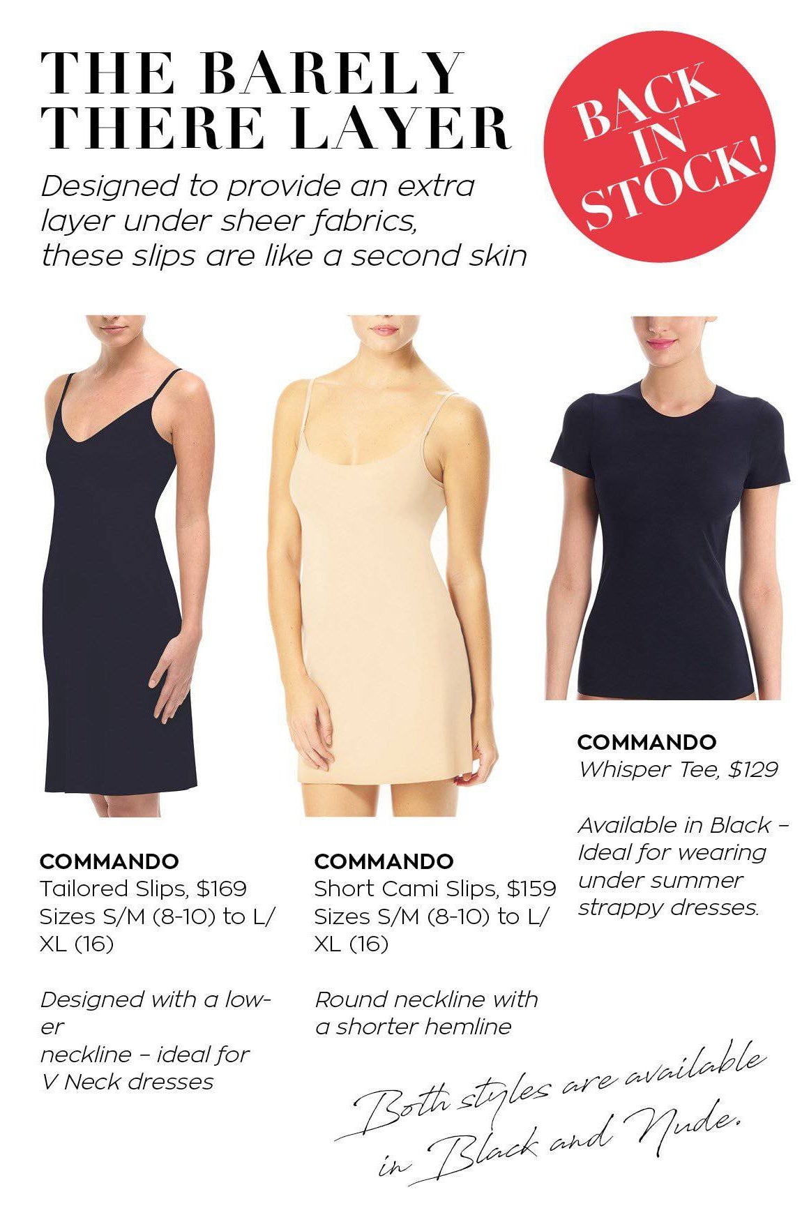 COMMANDO Whisper Tee - Magpie Style