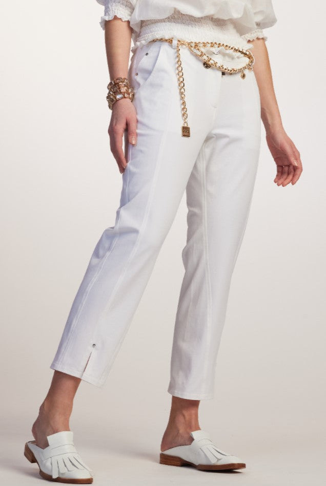 PAULA RYAN Panelled Crop Jean - White - Paula Ryan