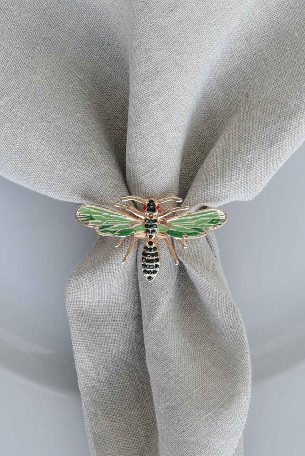 MAGPIE HOME Green Dragonfly Napkin Rings - Magpie Home - [product type] - Magpie Style