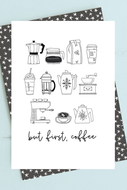 Card -  But first, coffee - EmKo - [product type] - Magpie Style