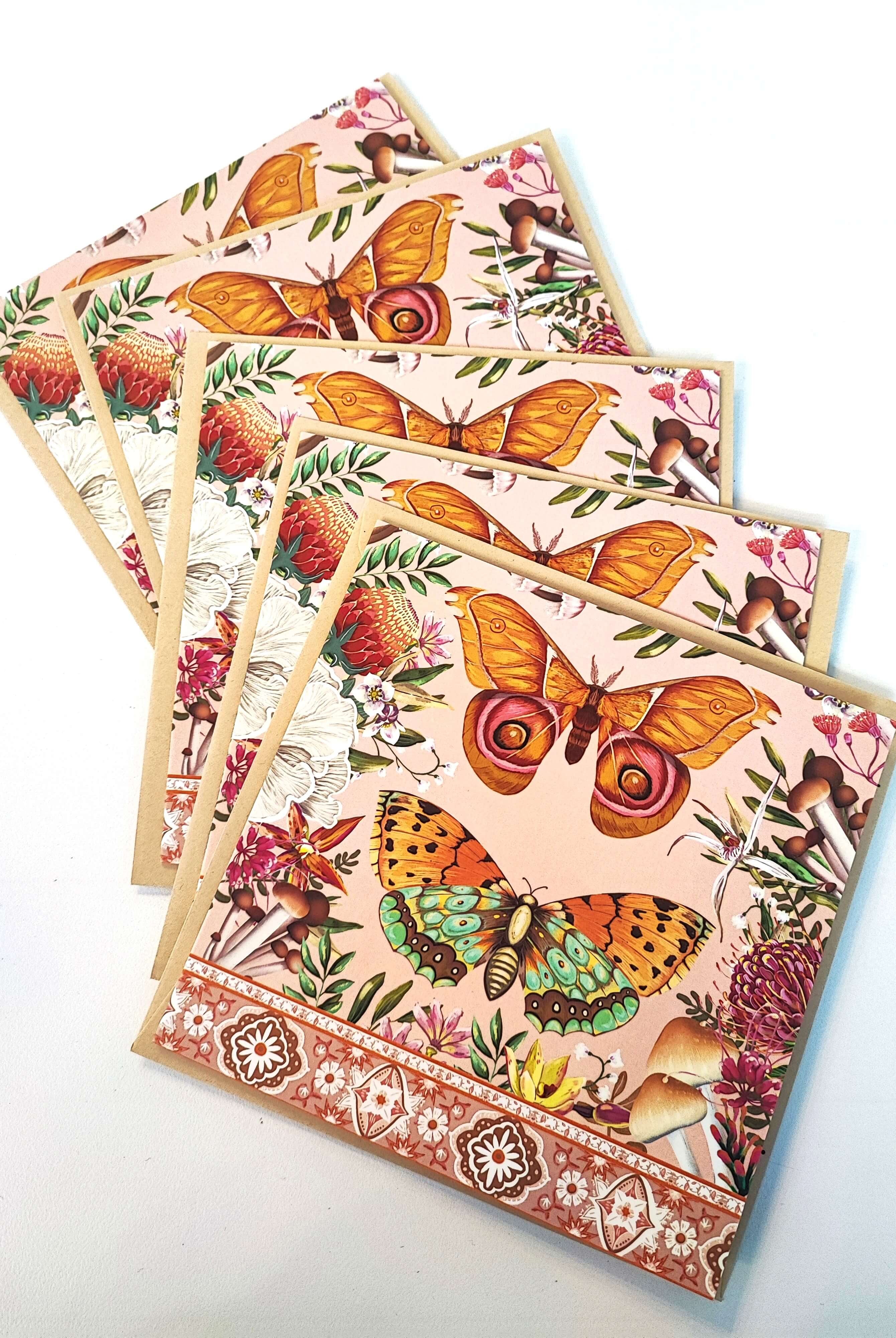 Cards - Pack of 5 - Butterflies - Livewires - [product type] - Magpie Style