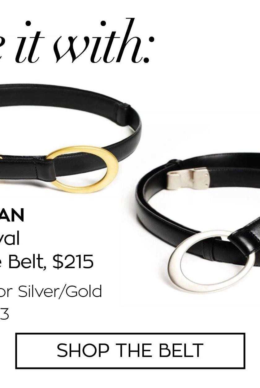 PAULA RYAN Hook and Oval Adjustable Belt - Black/Gold - Paula Ryan