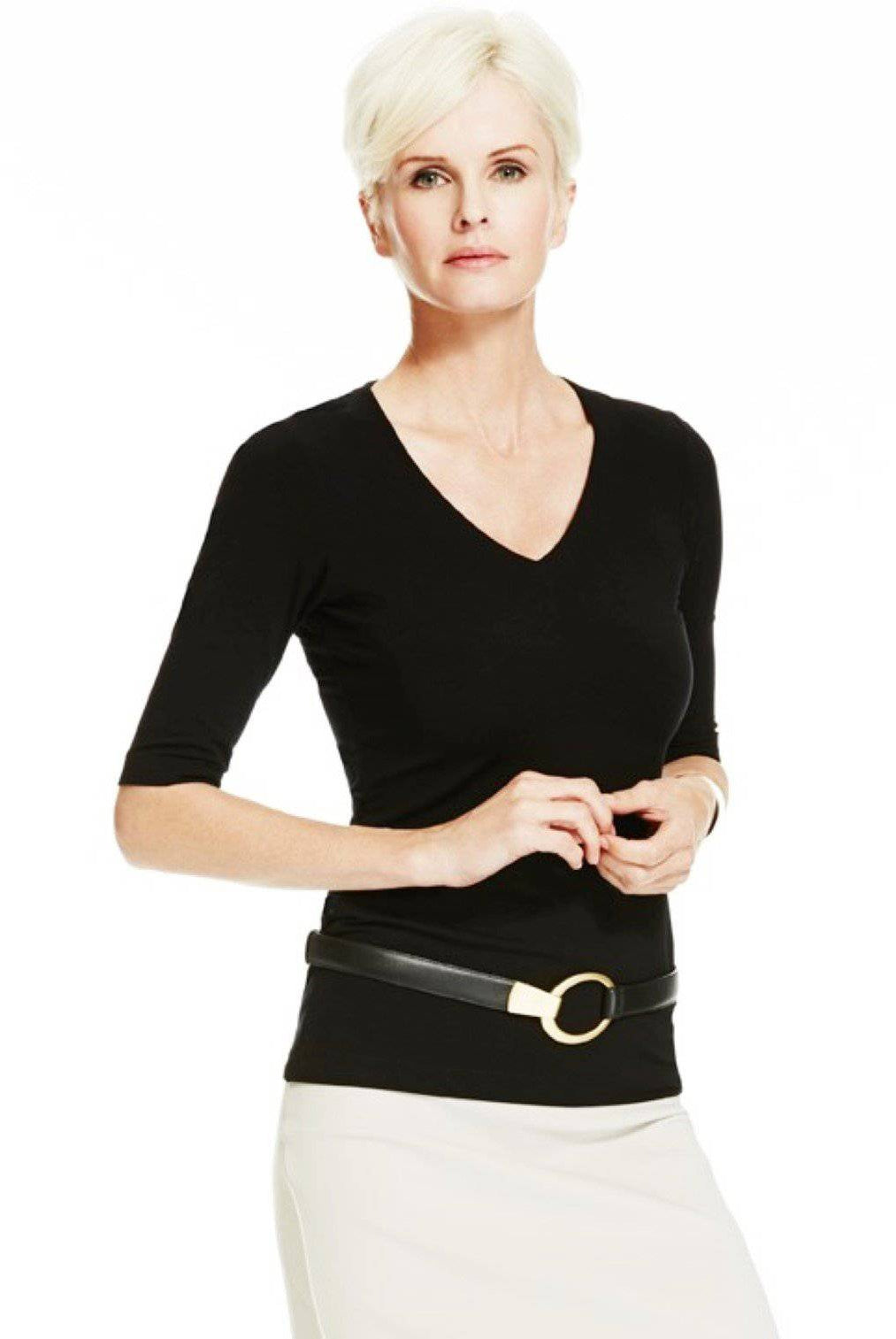 PAULA RYAN Hook and Oval Adjustable Belt - in Nickel and Gold - Paula Ryan