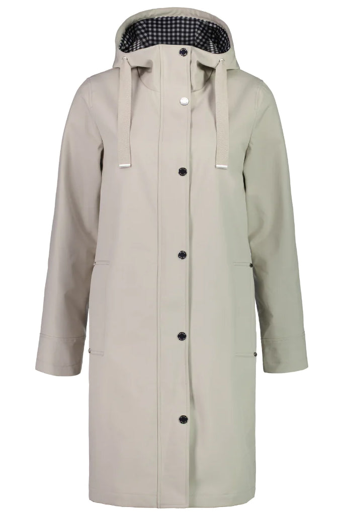 MOKÉ Rach Long Lined Soft Shell Jacket - Oyster - Magpie Style
